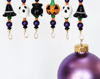 Halloween-Ornamentaufhänger – Glasornamenthaken – 6er-Set