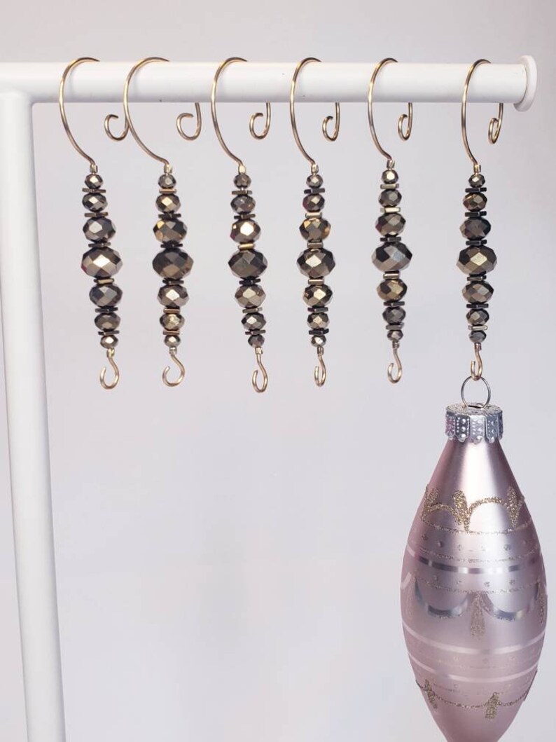 Ornament Hangers Gold Ornament Hooks Set of 6 Christmas Etsy