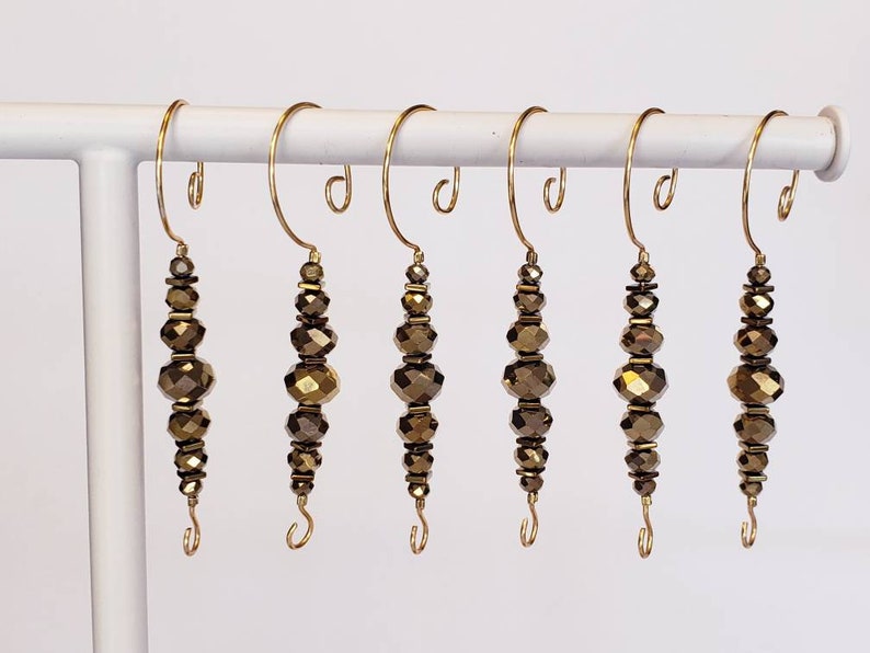 Ornament Hangers Gold Ornament Hooks Set of 6 Christmas Etsy