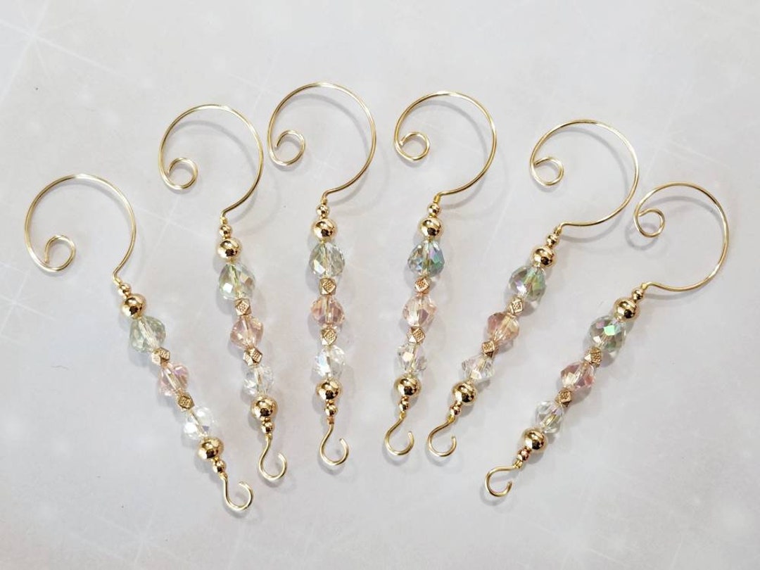 Gold Ornament Hangers Christmas Ornament Hooks Set of 6 Etsy