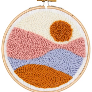 Beginner Sunset Punch Needle Embroidery Kit
