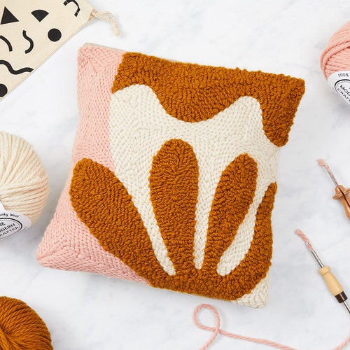 Trimits Punch Needle Kit Cushion Geo Etsy UK