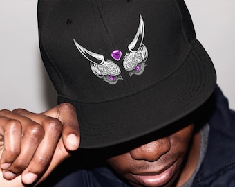 Kishin Snapback Cap | Cyberpunk Oni Mütze | Bestickter Flat Bill Demon Streetwear