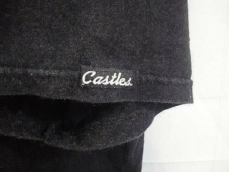 Vintage 90s Crooks /& Castles XL Black Medusa Embroidered Sleeves T-Shirt EUC XL