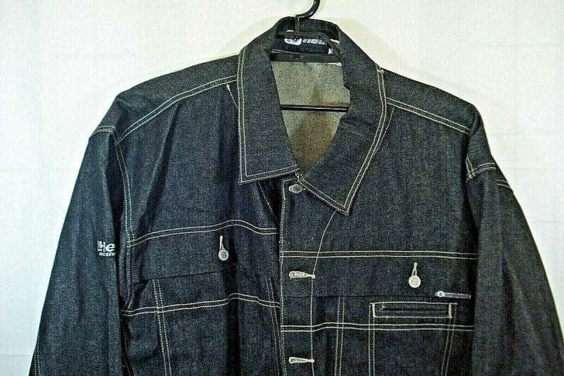 Vintage 90s Hedz Up Mens 4XL Jean Trucker Jacket Denim Size 4XL