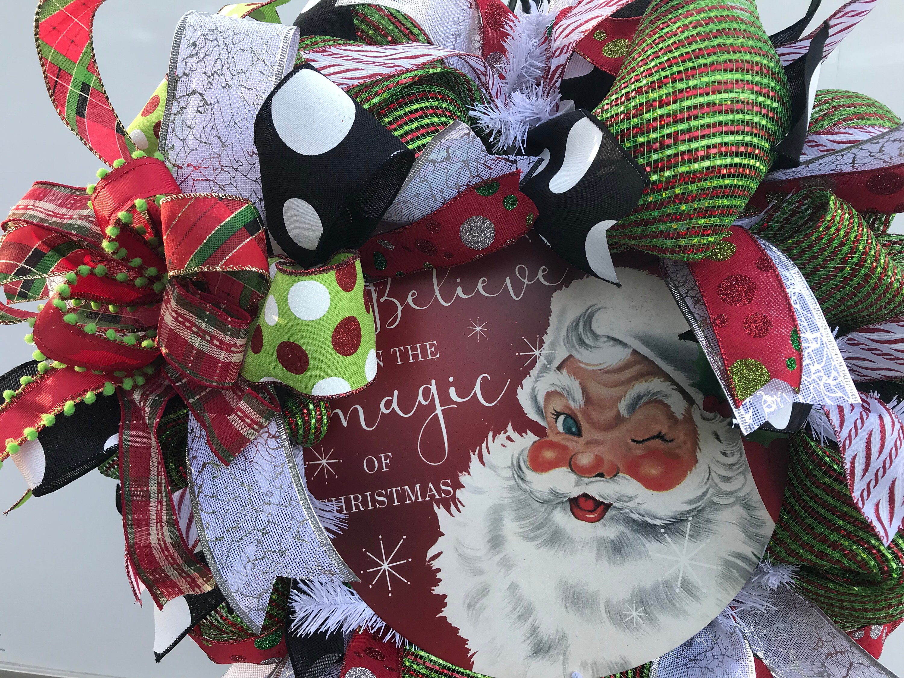 Christmas Wreath Santa Wreath Xmas Wreath Etsy UK