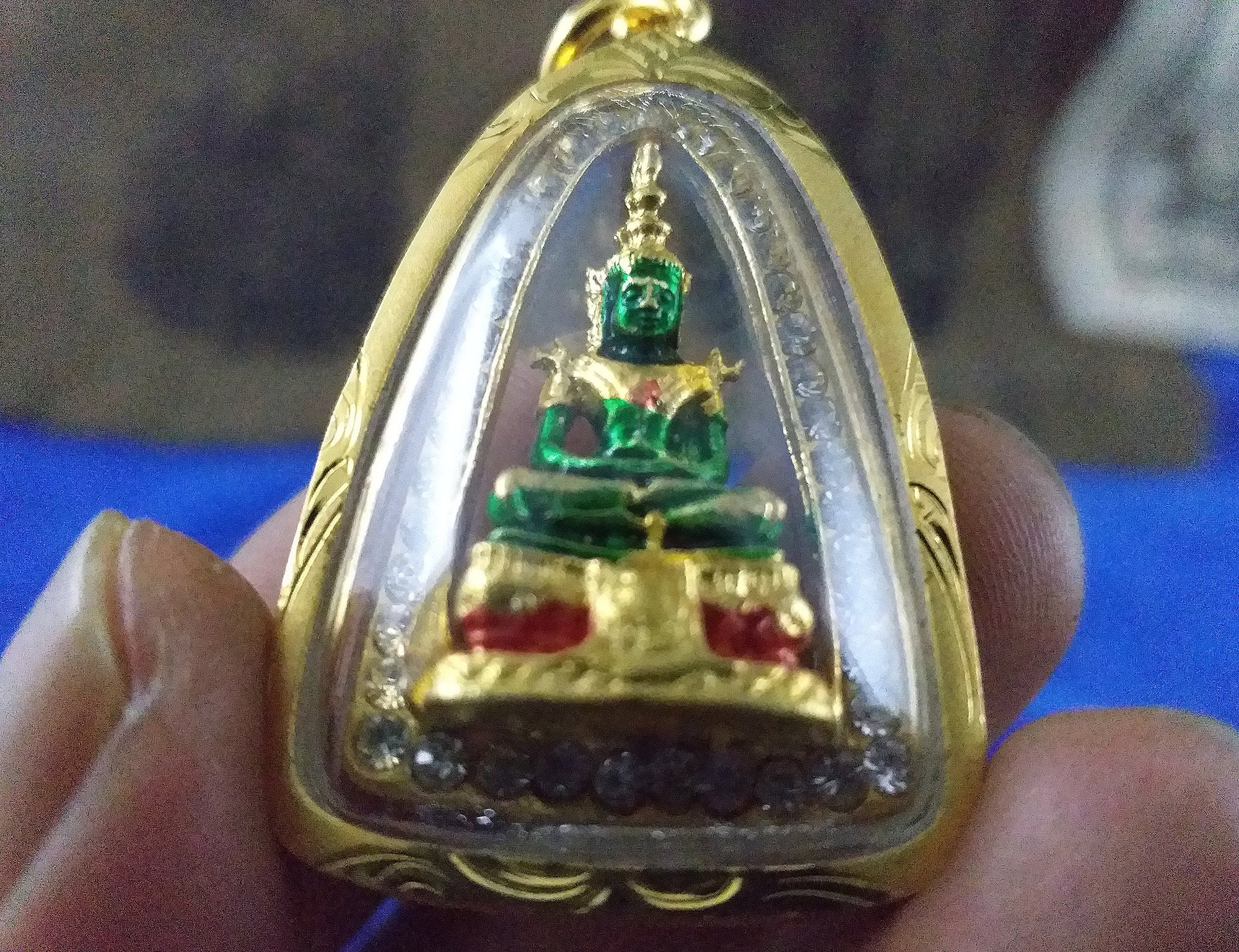 22k gold plated thai Amulet pendant necklace buddha charms Etsy