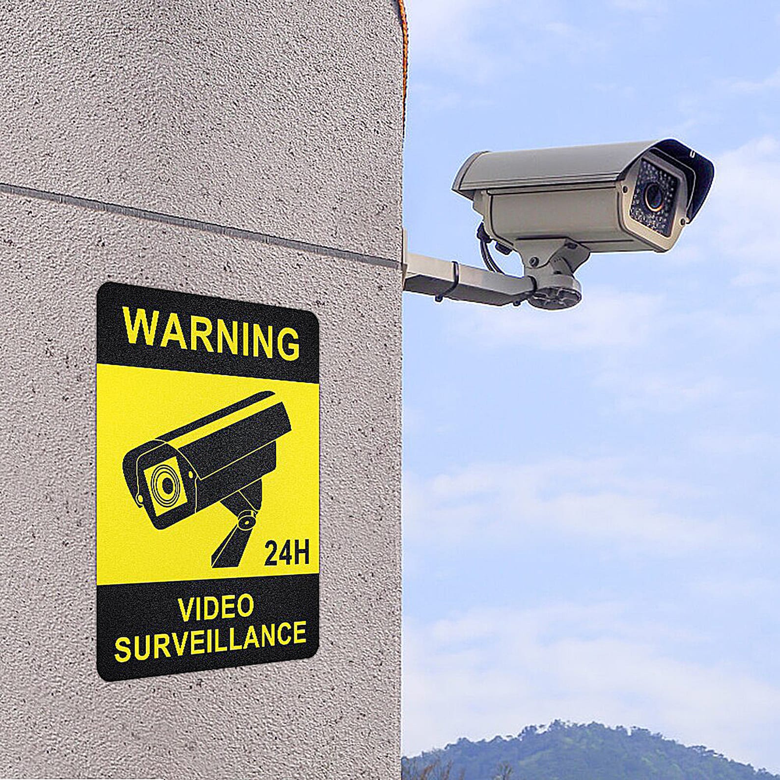 Security Camera Warning Stickers Waterproof Signs Personal Etsy