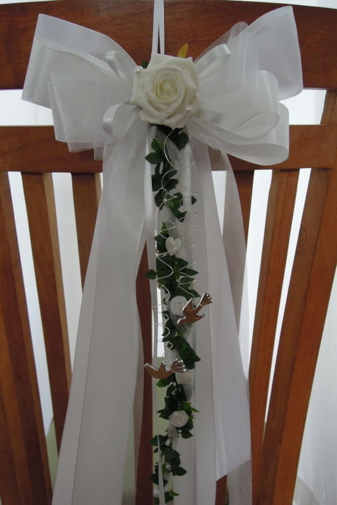 Lazos para sillas de boda, lazos para iglesia, lazos para comunión, lazos  blancos para sillas de iglesia, lazos para novios, lazos para boda, ramo de  novia, decoración para coche. - Etsy México, image size:1080x1621