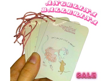 Pack of 6 Angelina Ballerina Gift Tags Vintage