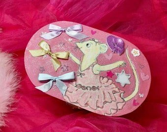 Angelina Ballerina Handmade Trinket Box Completely Unique PinkandFroggy