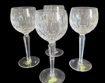 Set Of Four Waterford Crystal Colleen Short Stem Wine Hocks , Waterford Irish Crystal Wine Hocks/Glasses , MCM Cocktail/Wine Glasses