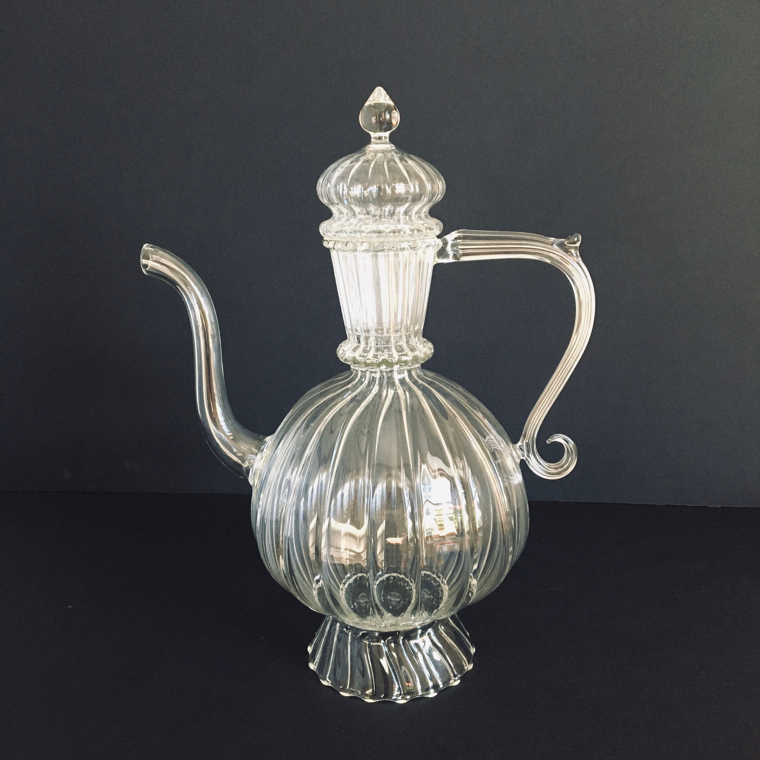 Mariage Freres Hand Blown Glass Tea Pot MF Paris France -  India