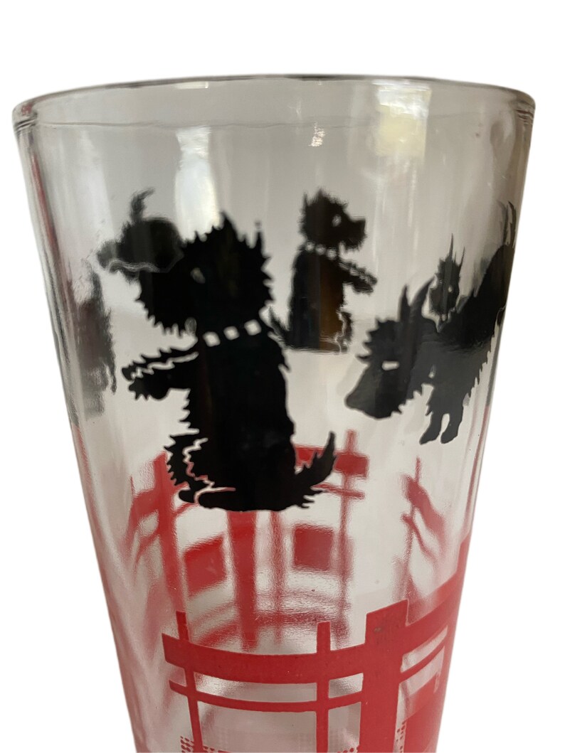 Set of Four Vintage Scottie Dog Glasses/tumblers Retro - Etsy