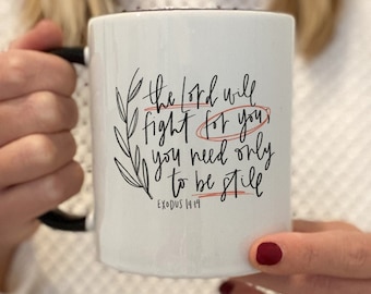 Christian be still mug | Religious coffee mug | Bible verse coffee cup | Faith mug