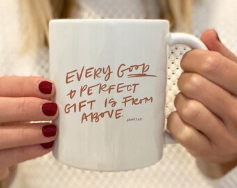 Christian Coffee Mug: Bible Verse, Faith Gift