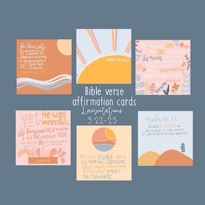 Cartes d'affirmation biblique | Cartes bibliques | Cartes de prière | Mémorisation de la Bible | Mercies chaque matin