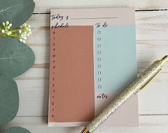 Daily Planner Notepad: Undated To-Do List Organizer