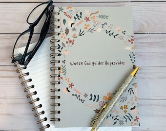 Bible journal | Prayer journal | Spiral notebooks about faith, Jesus, God | Soft cover notebook
