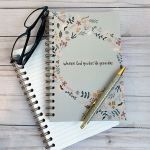 Bible journal | Prayer journal | Spiral notebooks about faith, Jesus, God | Soft cover notebook