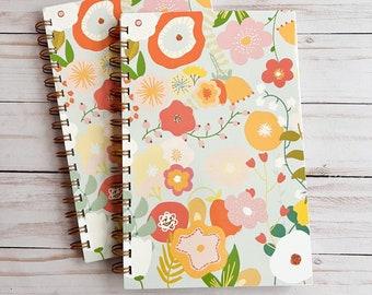 Cute floral notebook | Journal with flowers | Lined notebook | Pretty journals | Nice journaling notebook