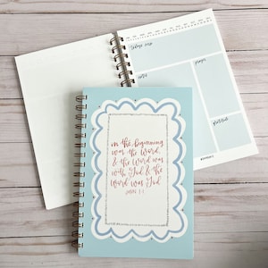 Christian Journal: Bible Study Notepad with Scripture Verse