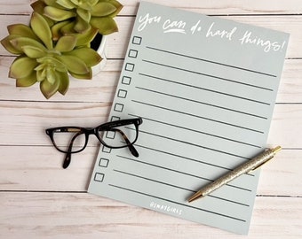 To do list notepad | Custom notepads | Handmade note pads | You can do hard things