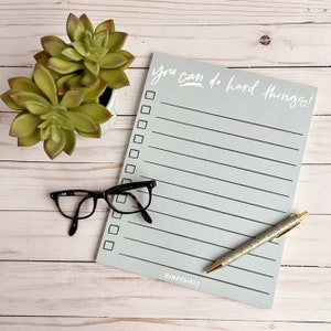 To do list notepad | Custom notepads | Handmade note pads | You can do hard things