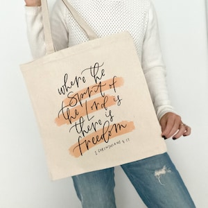 Reusable tote | Christian tote bag | Religious Bible verse tote | Christian gifts