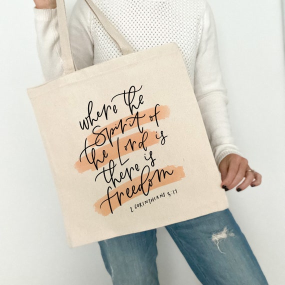 Reusable Tote Christian Tote Bag Religious Bible Verse Tote Christian Gifts  