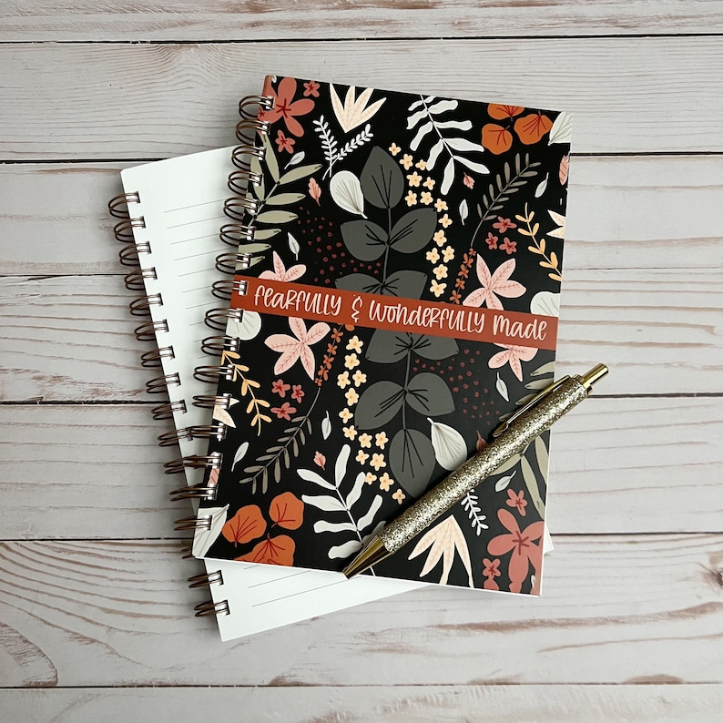 Spiral notebooks | Soft cover journal | Faith notebook | Fearfully & wonderfully made Bible journal bild 1