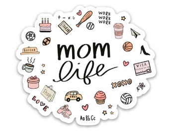 Mom sticker | Mom life decal | Vinyl waterproof stickers for a hydro, laptop, etc