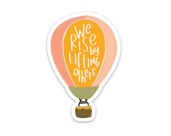 Encouraging stickers | Inspirational decals | Hot air balloon sticker