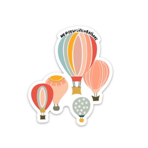 Hot Air Balloon Magnet: Inspirational Quote Fridge Decor