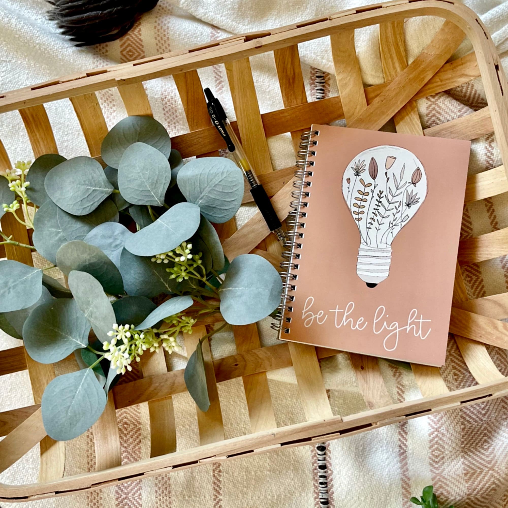 Christian notebook | Soft cover Bible journal | Spiral notebooks | Prayer journal | Be the light