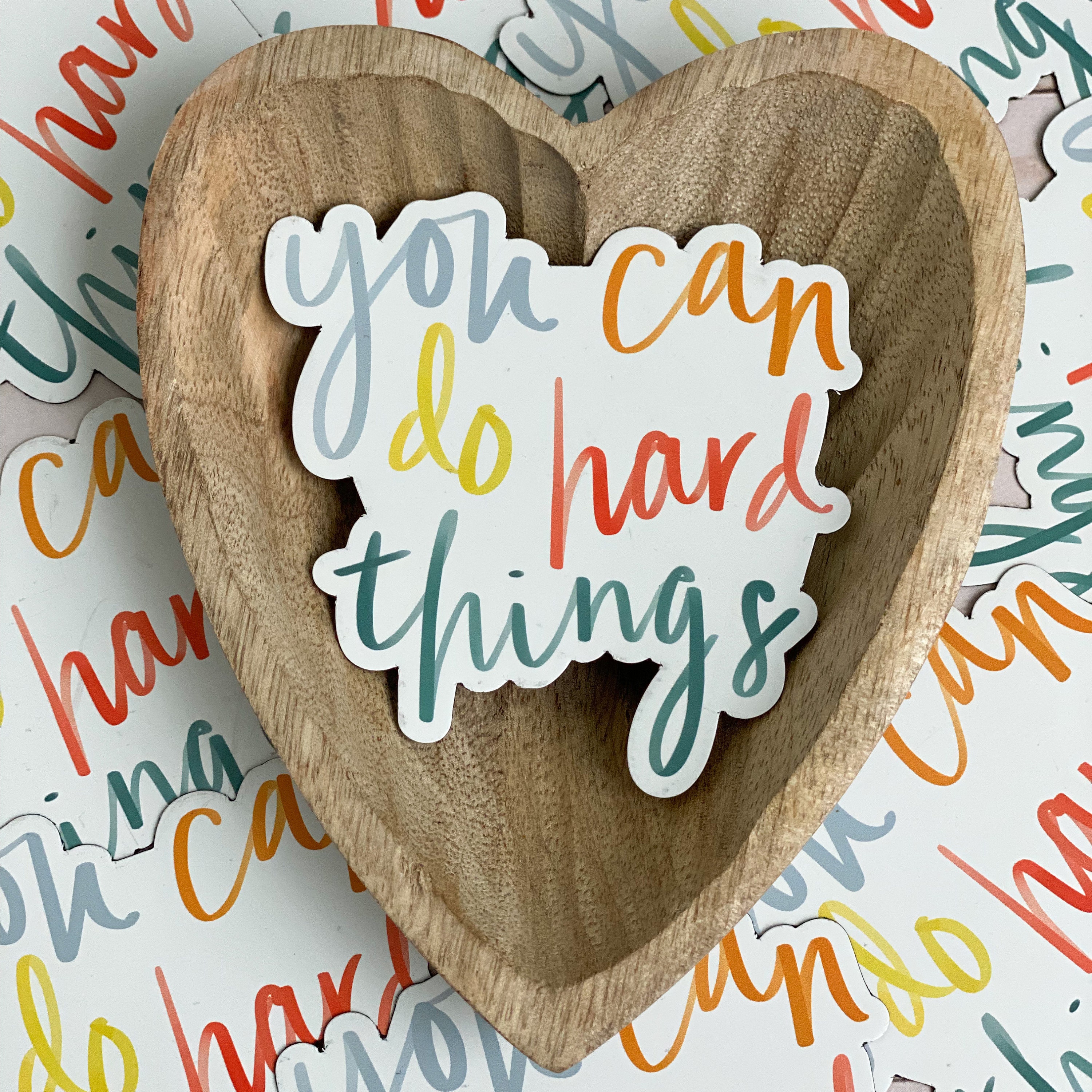 Encouraging Inspirational Stickers Waterproof Vinyl Decals You Can Do Hard  Things 