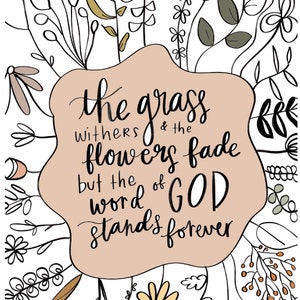 Christian Coloring Book Pages | Religious Bible Verse Quotes | Print ...