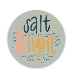 Salt & Light Christian faith sticker | Bible verse quotes about God, Jesus, scripture | Waterproof vinyl