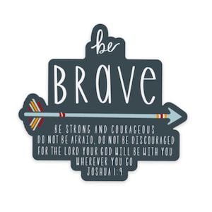 Religious faith magnets | Christian fridge magnets | Be brave Joshua 1:9 | Magnet for a refrigerator, locker, car