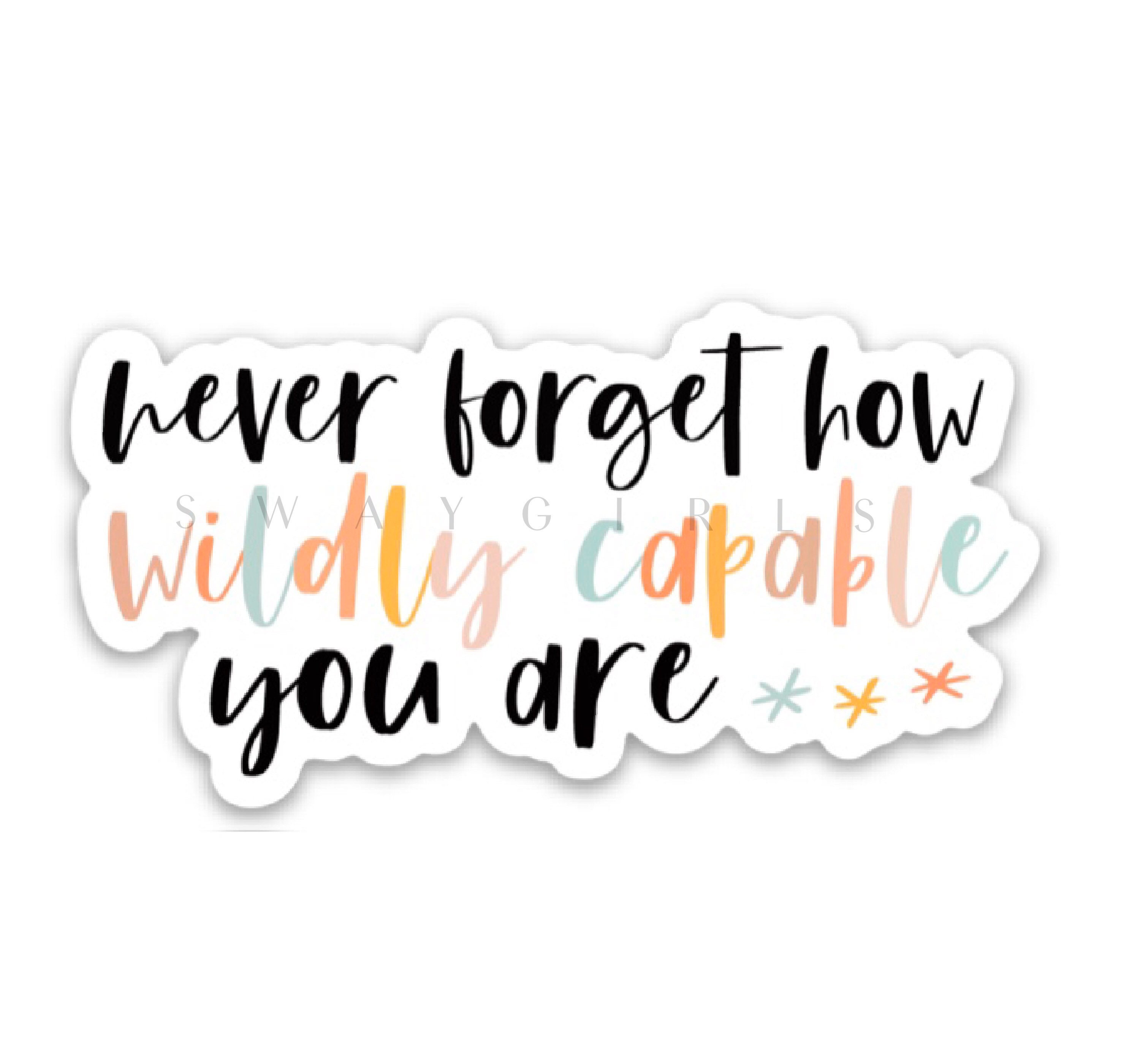 Sticker quotes Inspirational decals Waterproof stickers | Etsy