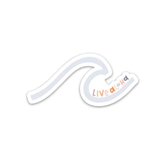 Wave sticker | Live aloha Hawaii sticker | Waterproof vinyl decals