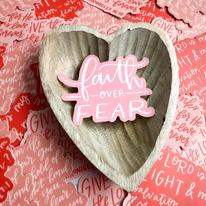 Faith Over Fear Sticker: Christian Vinyl Decal, Waterproof image 8