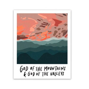 Religious stickers | Christian stickers | Faith stickers | God of the mountains decal