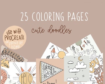 Coloring book pages | Encouragement quotes | 25 different designs | Adult coloring print from home