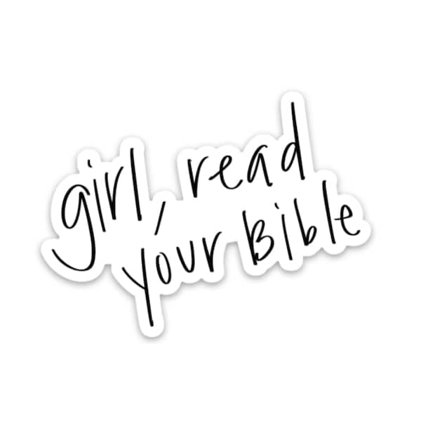 Girl read your Bible magnet | Christian magnets | Faith fridge magnet