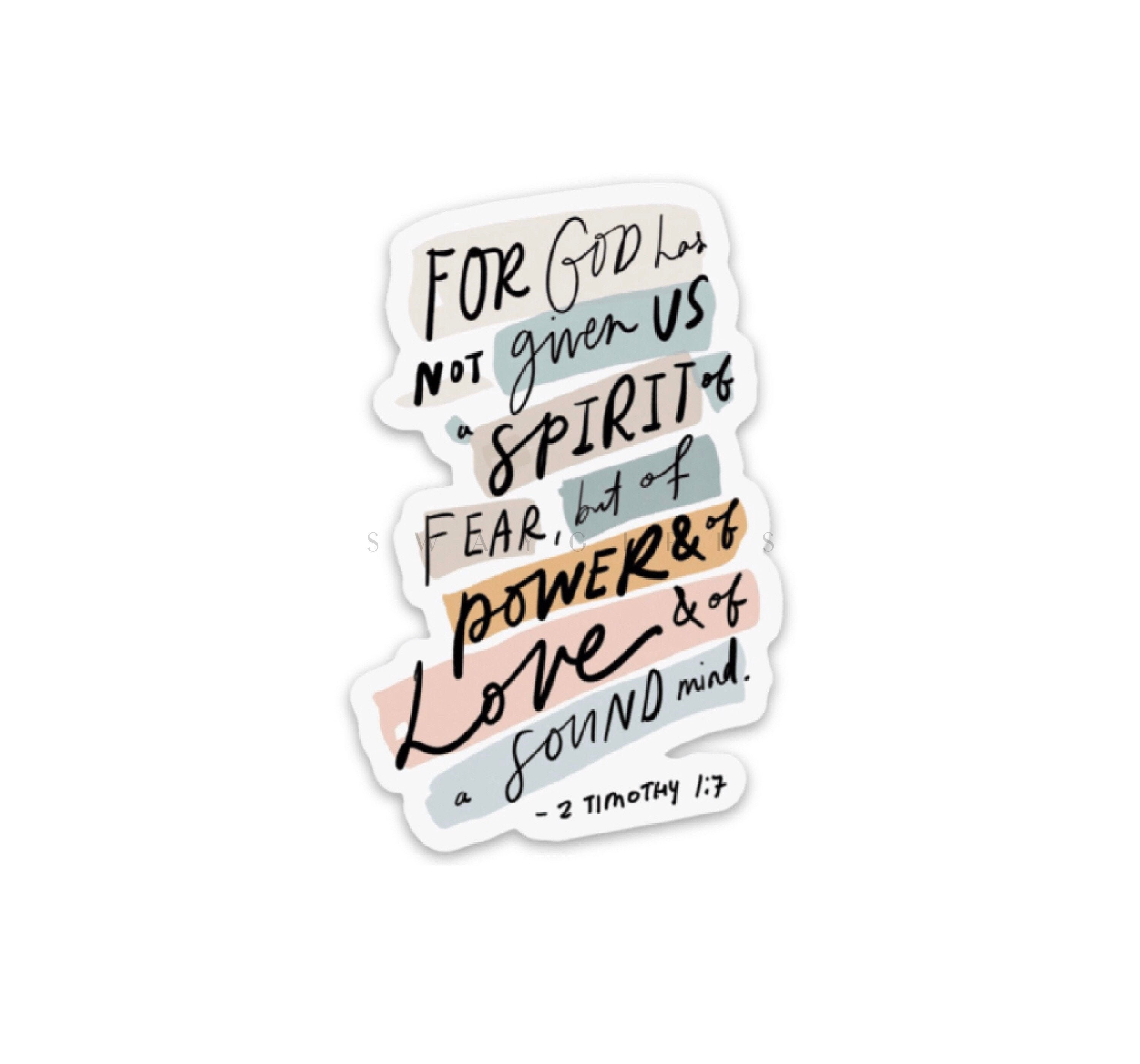 Fearless Faith Sticker Sheets, Christian Planner Stickers