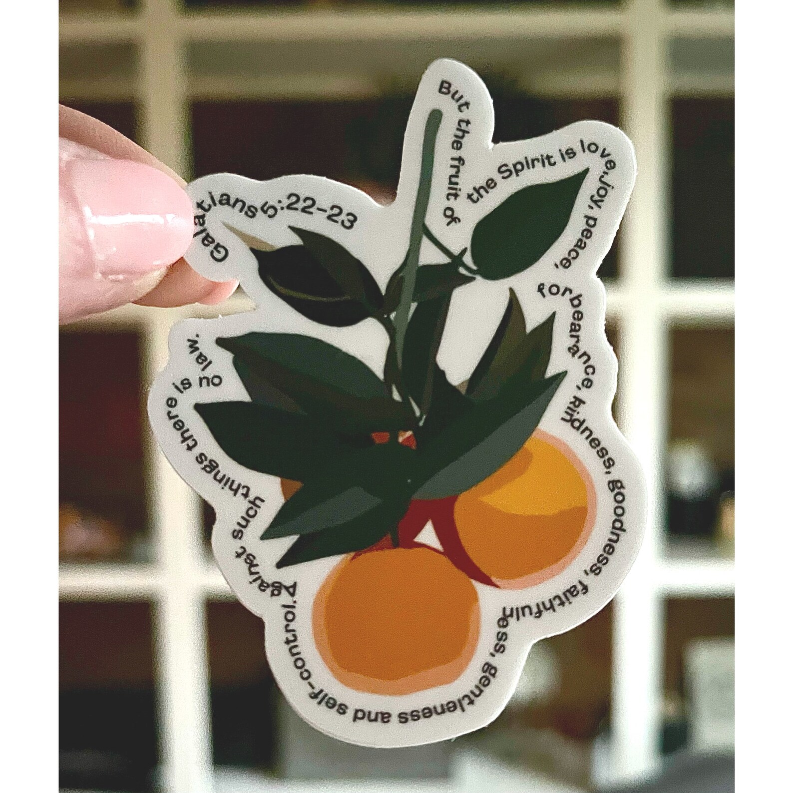 Fruit of the Spirit sticker Religious stickers Christian | Etsy