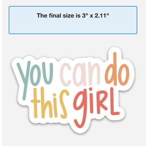 Girl stickers | Inspirational decal | Self care sticker | Mental health sticker imagem 6