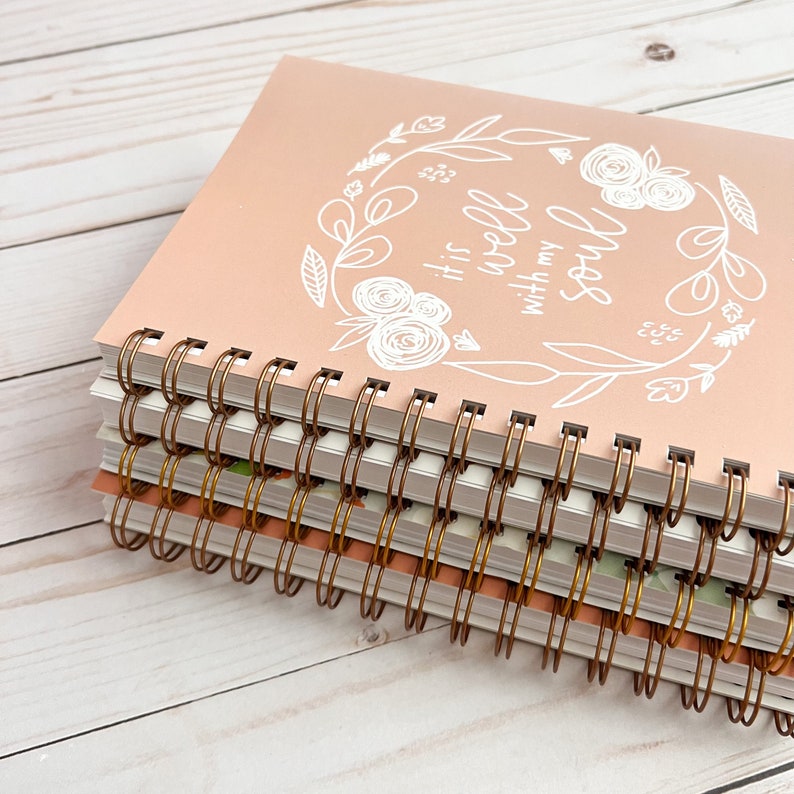 Spiral notebooks | Christian notebook | Bible journal | It is well with my soul | Prayer journal image 4