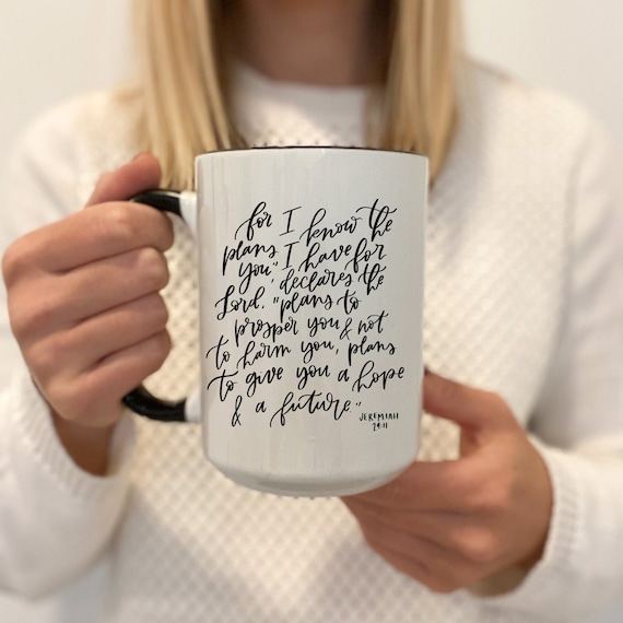 Jeremiah 29:11 mug | Christian coffee mug | Bible verse coffee cup | Scripture mug